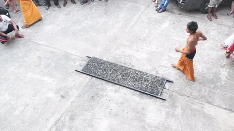 Fire walking show in Sri Lanka Stock Footage 173507228