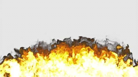 Fire wall. Alpha Chanel High quality HD Stock Footage 237804266
