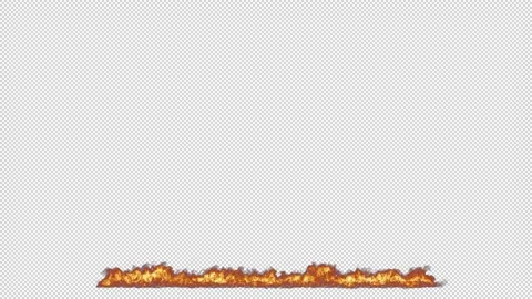 Fire wall burning on alpha background Stock Footage 237575903