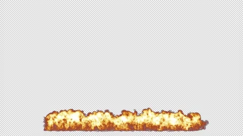 Fire wall burning on alpha background Stock Footage 237575920