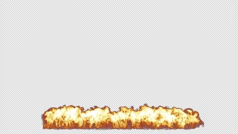 Fire wall burning on alpha background Stock Footage 237575925