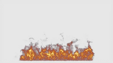 Fire wall burning looping on alpha background Stock Footage 237576985