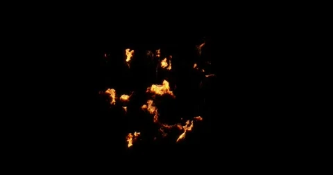 Fire wall burning movement on dark backgrounds rendering Vídeos de archivo 331075152