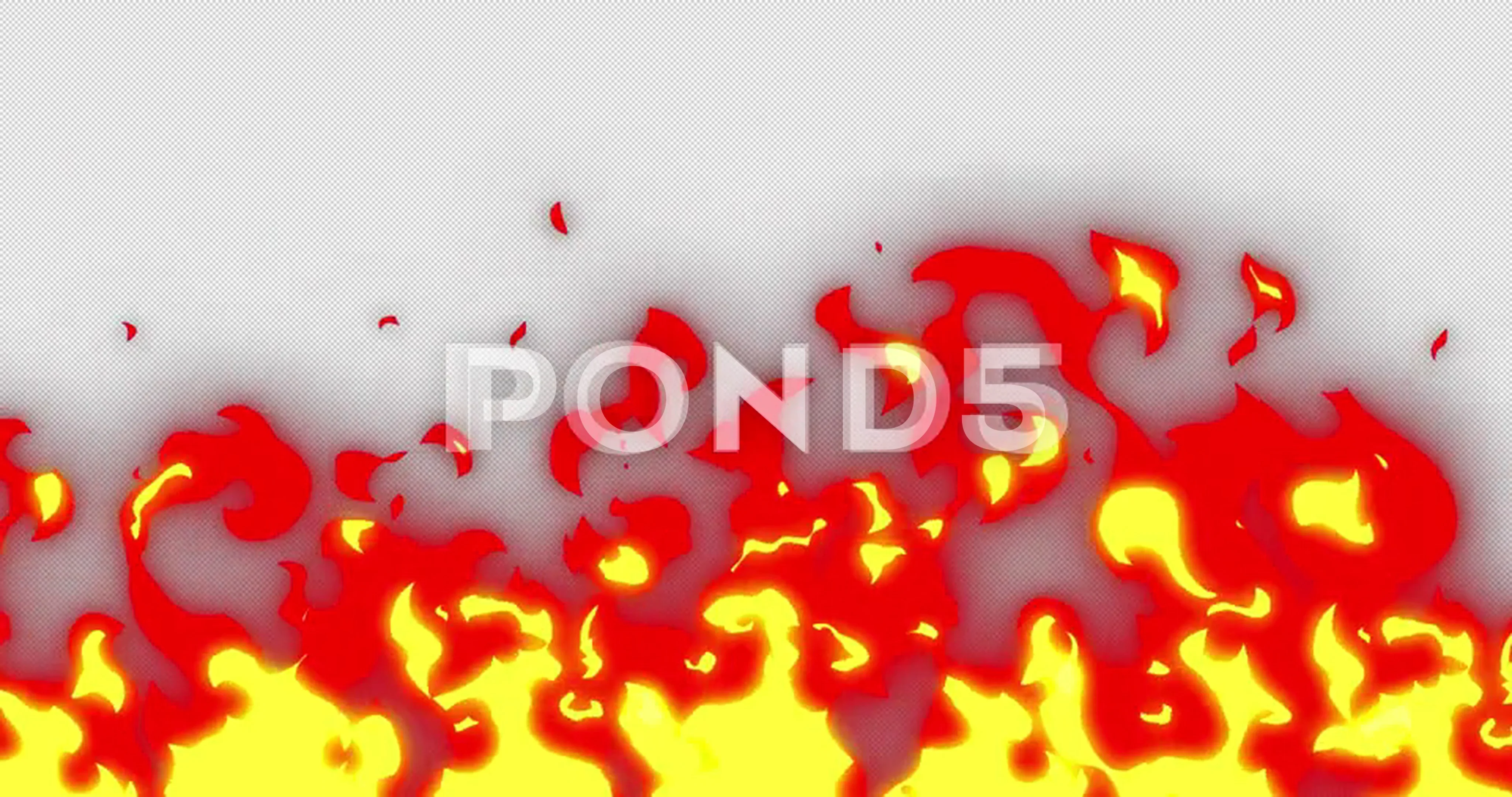 Fire Wall Cartoon Frame Animation 4k 2D ... | Stock Video | Pond5