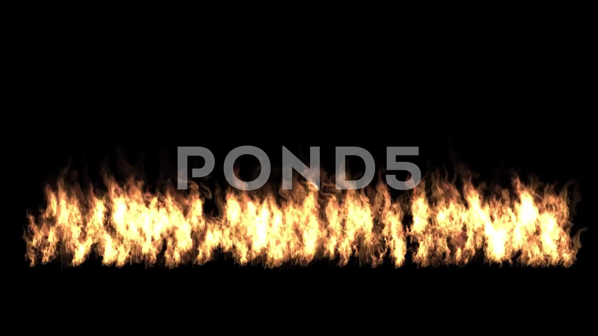 Fire wall. Glowing flames. Overlay. Blac, Stock Video
