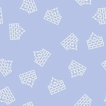 Fire wall line seamless pattern イラスト素材