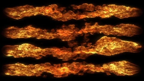 Fire Wall Shield From Sides Flowing Seamless Loop Stock Footage 251601420