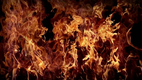 Fire Wall In Slow Motion Stock Footage 92353310
