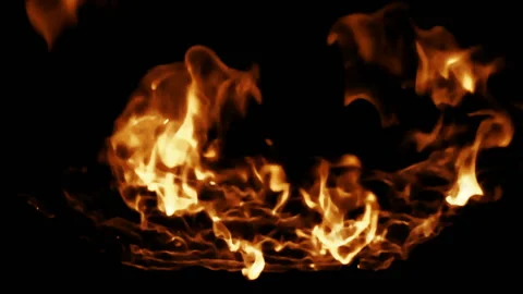 Fire wall in slow motion Stock Footage 104814066