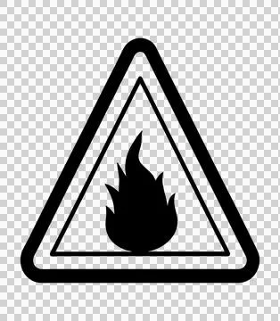Fire warning sign, fire icon, fire logo, fire vector, fire silhouette イラスト素材