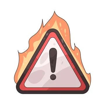 Fire Warning Sign illustration Illustrazione stock