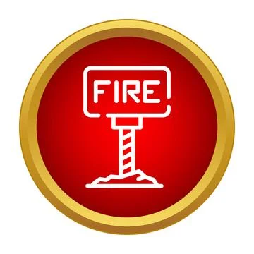 Fire warning sign indicating emergency and danger 스톡 일러스트