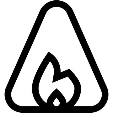 Fire Warning Vector Icon Design Illustration Stock Illustration