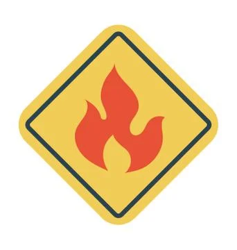 Fire Warning Vector Illustration Illustrazione stock