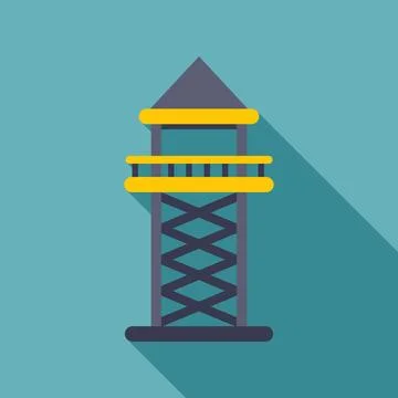 Fire watch tower observation point illustration Ilustração Stock