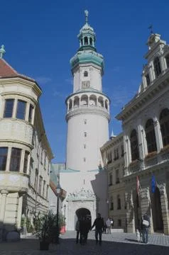 Fire Watch Tower in Sopron Stock Photos