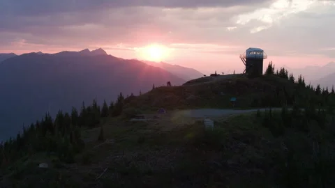 Fire Watch Tower Sunset 3 動画素材 262000683