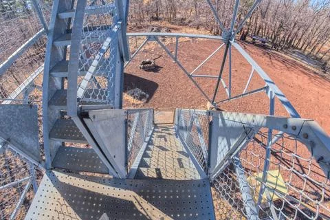 Fire Watchtower of Apache Maid Mountain AZ Stock Photos