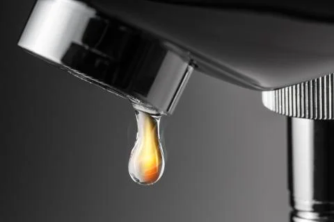Fire water drop Stock Photos