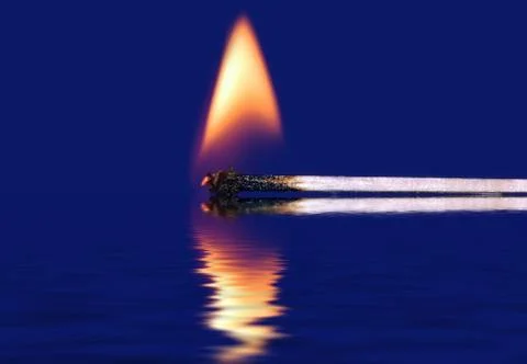 Fire on the water Stock Photos