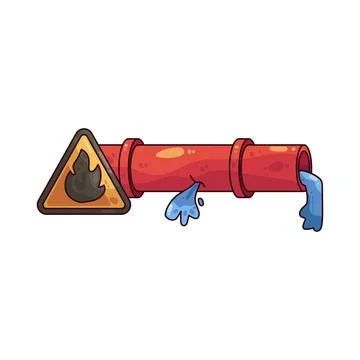 Fire water pipe illustration Иллюстрация