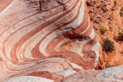 Fire Wave in Valley of Fire State Park, Nevada, USA 写真素材