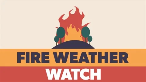 Fire weather watch alert Stock Footage 314020378