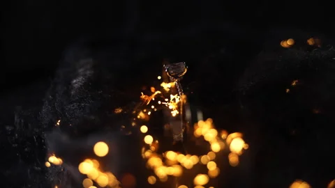 Fire Wedding Rings Stock Footage 242018642