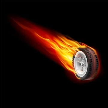 Fire wheel Stock Illustration