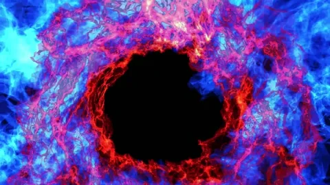 FIRE WHIRLWIND | Magic Energy Effect on a Black Background Animation Stock Footage 197066676