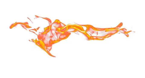 A fire on the white backgrounds Fotos de archivo