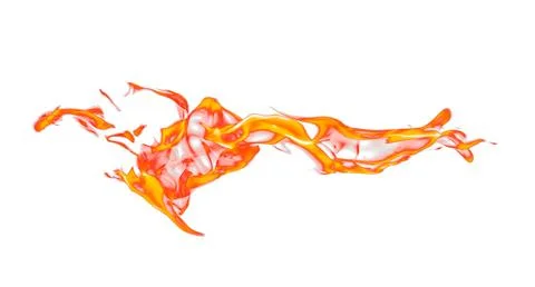 A fire on the white backgrounds Foto stock