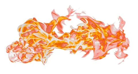 A fire on the white backgrounds Foto stock