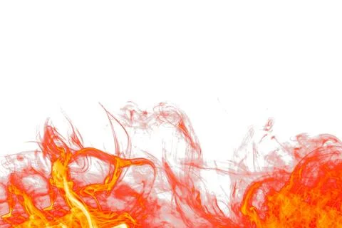 A fire on the white backgrounds Stock Photos