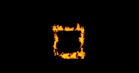 Fire - Window frame on Fire 스톡 동영상 104667577