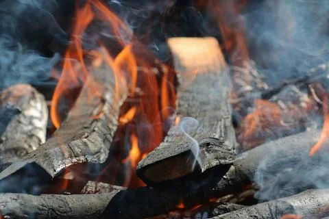 Fire wood background Stock Photos