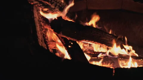 Fire Wood Closeup Stock Footage 49353991