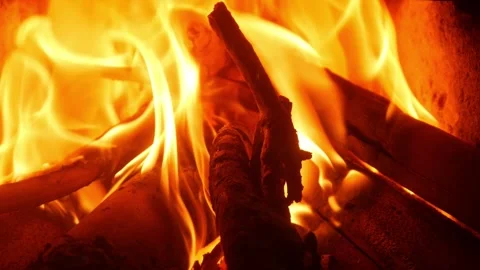 The fire from the wood Stock Footage 321979342