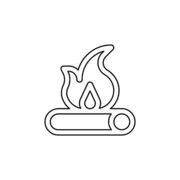 Fire wood icon - campfire vector - firewood Stock Illustration