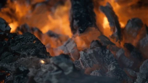 Fire with wood in slowmotion 4 Vídeo Stock 112893285