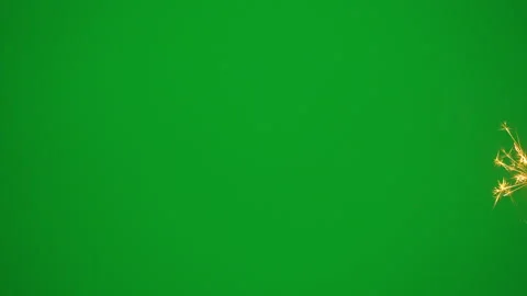 Fire work on green screen background Stock Footage 259888662