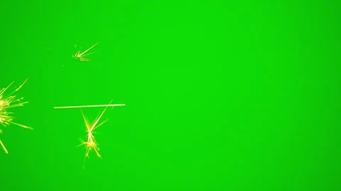 Fire work on green screen background Stock Footage 259888770