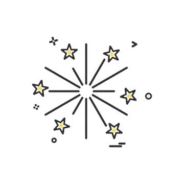 Fire work icon vector design Illustrazione stock