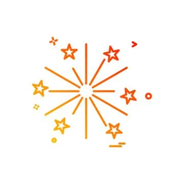 Fire work icon vector design Illustrazione stock
