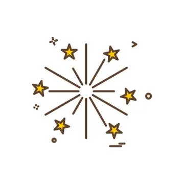 Fire work icon vector design Illustrazione stock