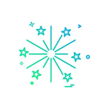 Fire work icon vector design Illustrazione stock