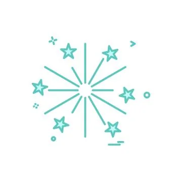 Fire work icon vector design Illustrazione stock