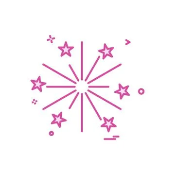 Fire work icon vector design Illustrazione stock