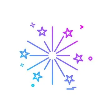 Fire work icon vector design Illustrazione stock