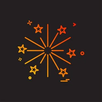 Fire work icon vector design Illustrazione stock